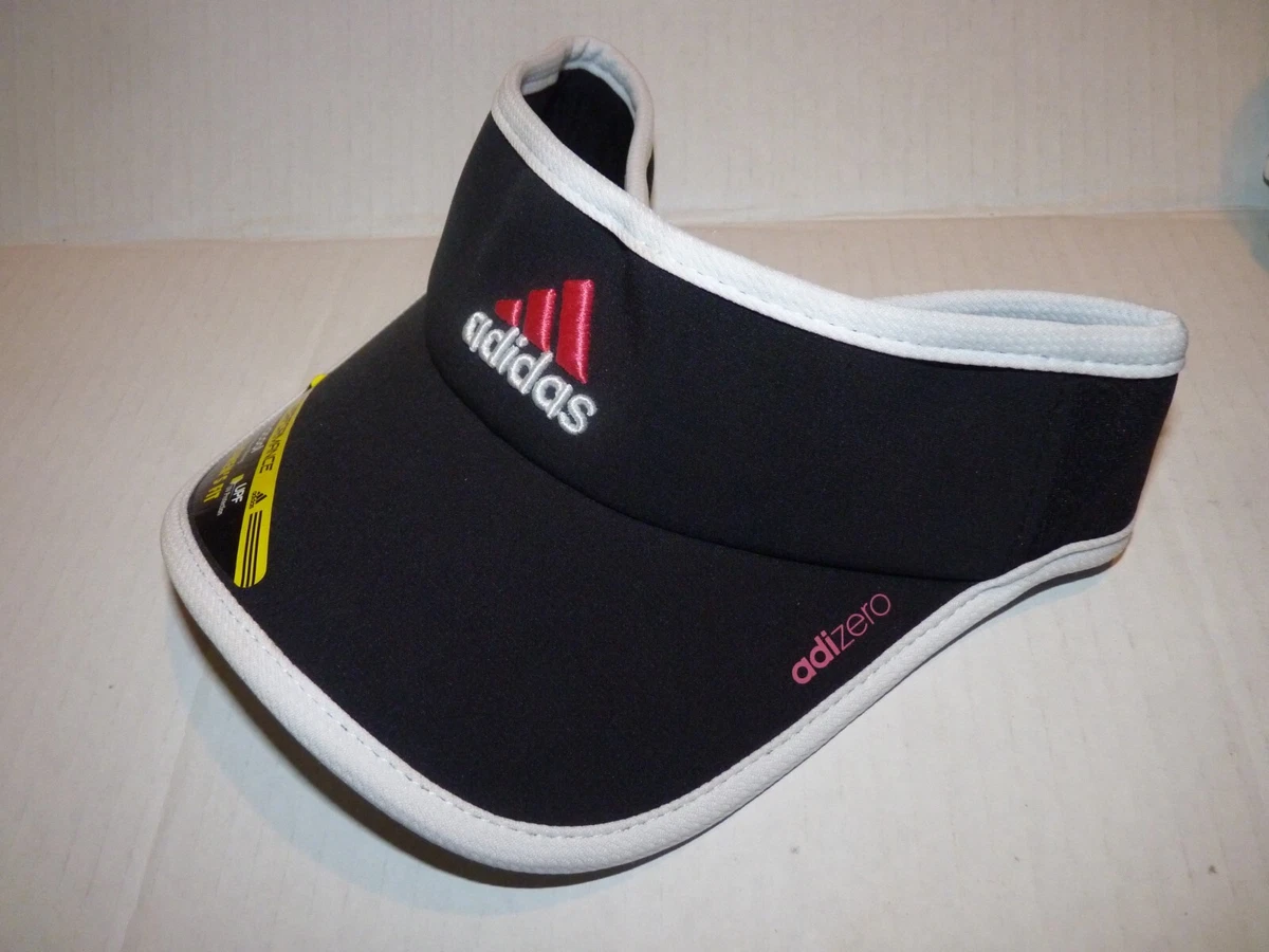 NEW adidas Women s Adizero li Adjustable Visor Black Pink Climacool