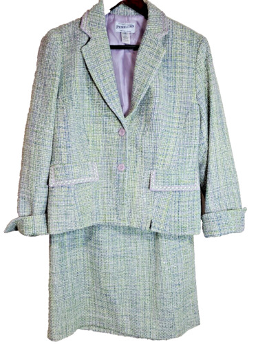 Vintage Pendleton Suit Womens Skirt Suit Jacket Si