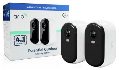 Arlo Essential 2 1080p 4-in-1 WLAN Überwachungskamera - 2er Pack