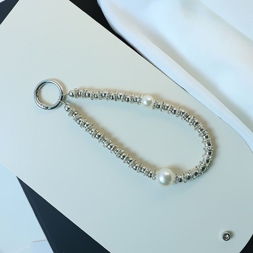 Peal Diamond Crystal Anti-lost Rope Bright Bag Pendant New Keychain Women - Photo 7 sur 7