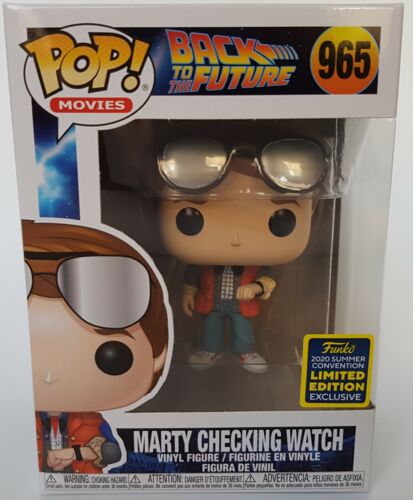 Funko Pop Vinyl Marty Checking Watch #965 Back To The Future SDCC 2020 Exclusive - Picture 3 of 6