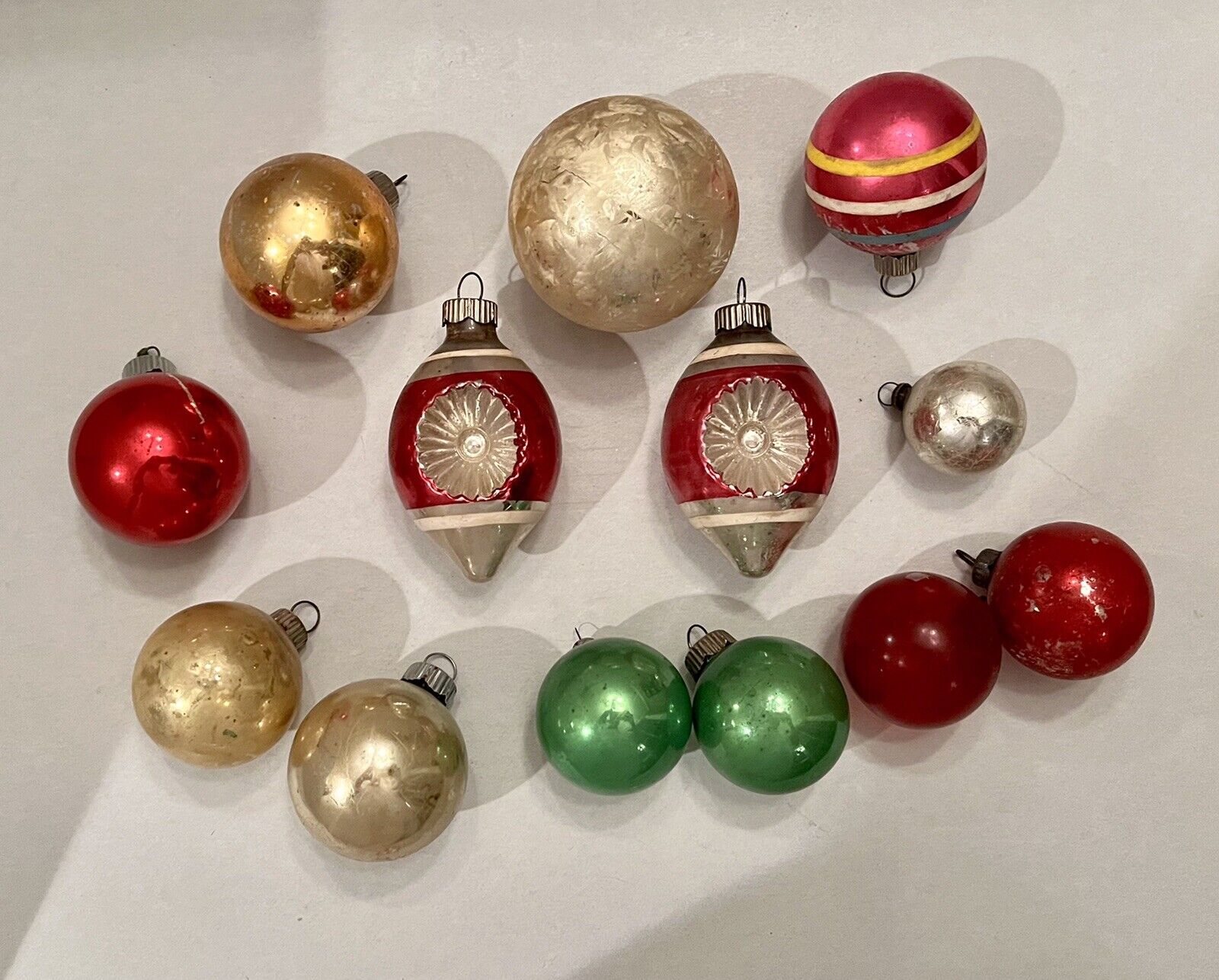 Vintage 9 1950s SHINY BRITE & 4 RARE 1920s-30s Glass Christmas ...