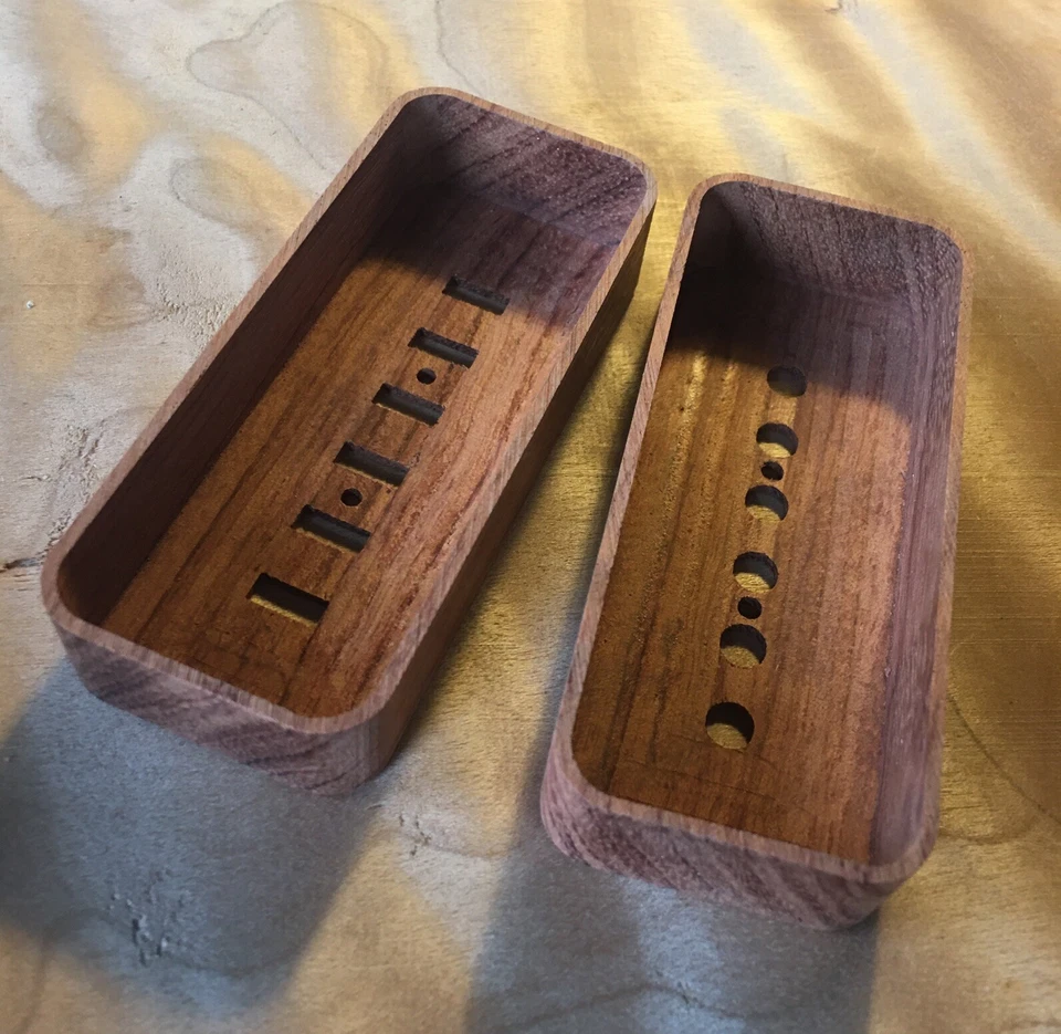 Juego de cubierta de camioneta personalizada con tapa grapa Guilford Bubinga P-90 - 50 mm/Gibson Foto 3 de 3