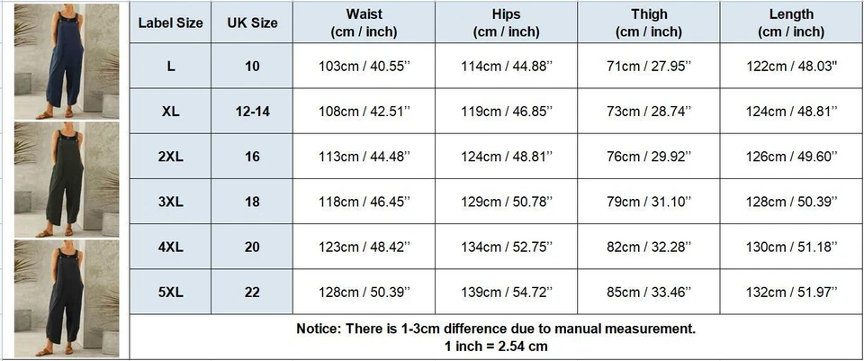 Mujeres Algodón Lino Mono Peto Suelto Mono Pantalón Tirantes Con Bolsillos Foto 2 de 4