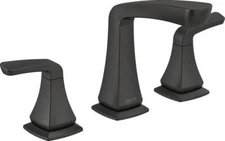 Delta Vesna Widespread Bathroom Sink Faucet Matte Black-Certified Refurbished