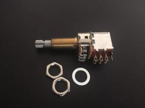 Bourns 500K Long Shaft PUSH-PUSH DPDT Potentiometer Pot (Hard to Find)