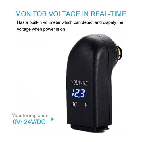 USB Ladegerät Spannungsanzeige Voltmeter für BMW Motorrad DIN EU Hella Stecker - Picture 9 of 11