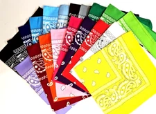 Bandana Paisley Print Polyester Blend Head Neck Wrist Accesory Face Mask 21"x21"