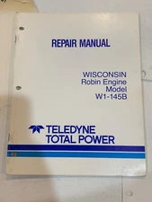 Wisconsin Robin Engine Models W1-145B , Repair Manual Catalog