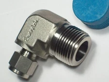 1 - Swagelok Stainless Steel Elbow, 3/8" OD Tube x 3/4" Male NPT, SS-600-2-12