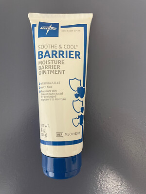 Medline Soothe & Cool Moisture Barrier Ointment, 7 Oz. Vitamins A, D and E, Aloe