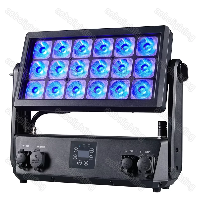 Outdoor 18*20w Battery LED Color City Light Rgbwa Uv 6in1 IP65 Stage DMX Lights - Image 3 of 4