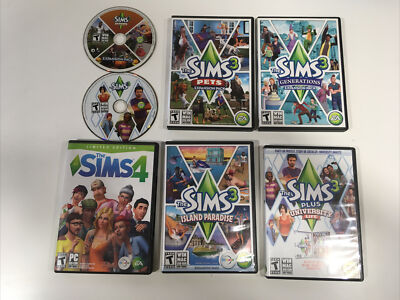 The Sims 3 & 4 Lot Of 7 Windows & Mac