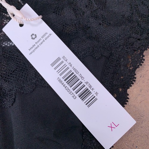 Adore Me Womens Size XL Black Lace Thong Panty NWT - Picture 2 of 7