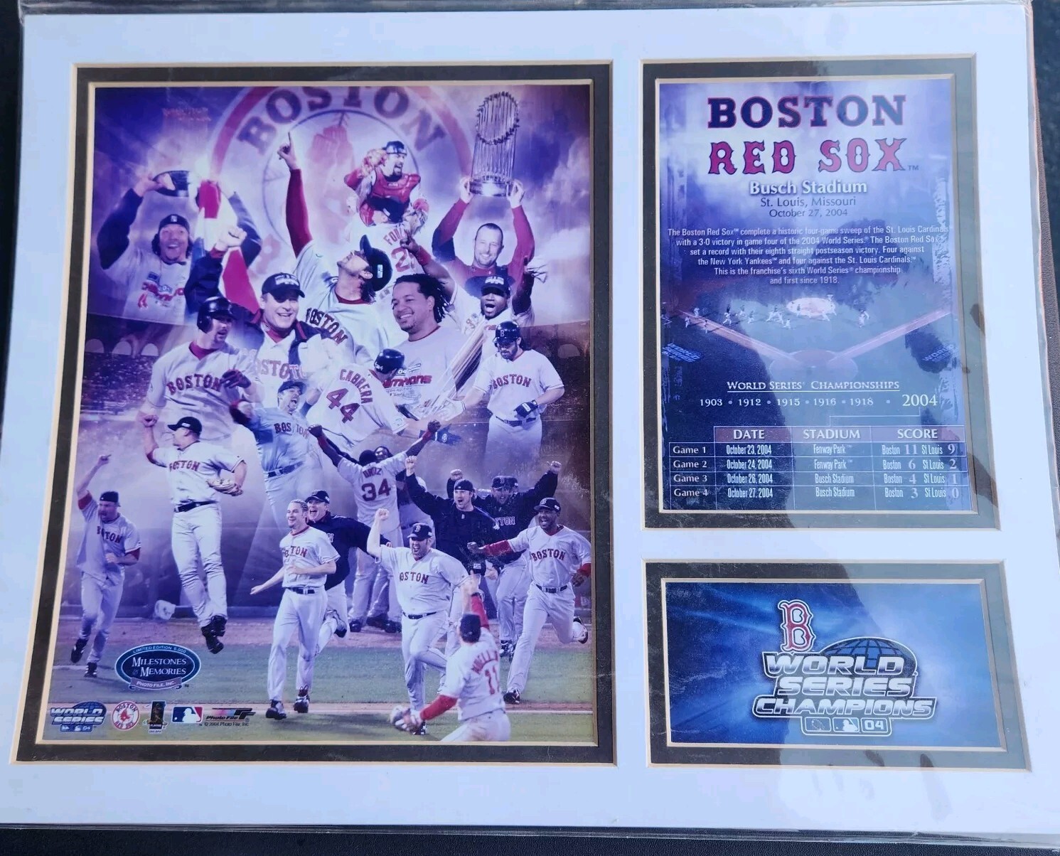 BOSTON REDSOX PLAQUE World Series 2004