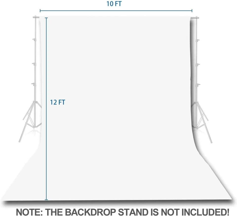 Fondo de teléfono de fondo blanco para fotografía, tela de poliéster Chroma 10x12ft Foto 2 de 4