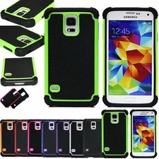 ShockProof Hybrid Rugged Combo Hard Soft Rubber Cover Case For Samsung Galaxy S5