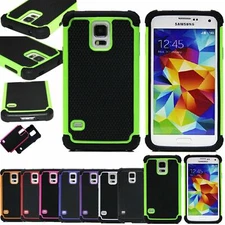 ShockProof Hybrid Rugged Combo Hard Soft Rubber Cover Case For Samsung Galaxy S5