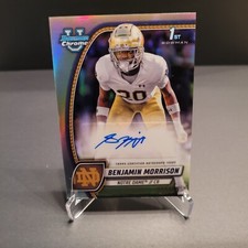BENJAMIN MORRISON 2024 Bowman Chrome University Notre Dame 1st  Autograph