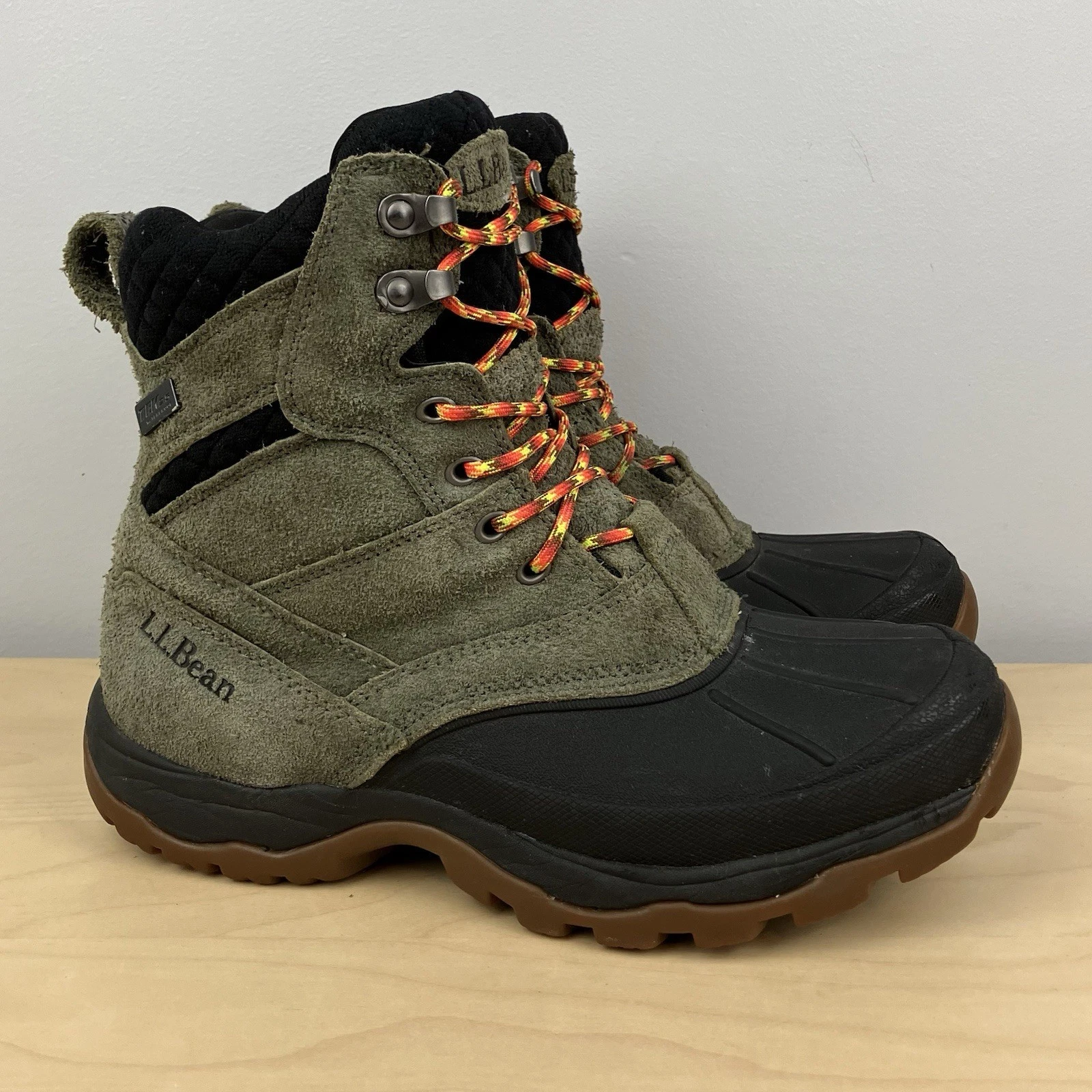 L.L. Bean Men’s Size 8.0 M Storm Chaser 5 Winter Duck Boots Green Insulated WP