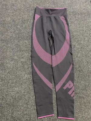 PINK Active Leggings Womens Medium Black Pink High Rise Seamless Yoga Gym Pants