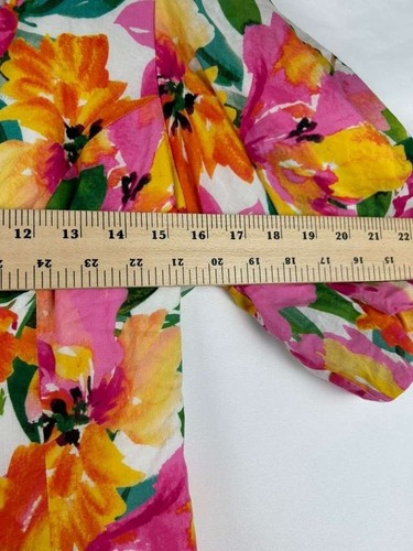 Showpo Women's Size US 6 Floral Puff Sleeve Dress Multi-Color - Picture 4 of 16