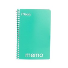 4 Pack Mead Wirebound Memo Book, College Ruled, 40 Sheets, 6in X 4in