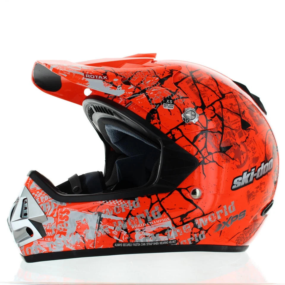 BRP Nuevo OEM Ski-Doo Snowcross Rebellious Naranja Gráfico Casco X-S, 4473610212 Foto 3 de 4