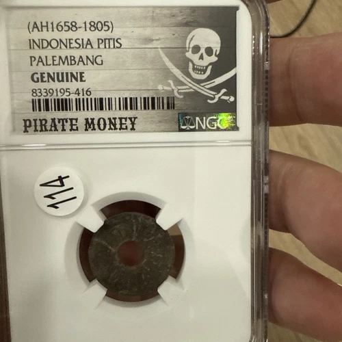 NGC Pirate Money Genuine Indonesia Pitis Palembang Nice Detail Coin