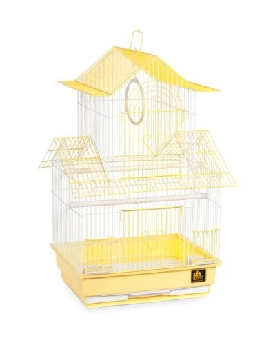 Prevue Hendry Shanghai Parakeet Cage Yellow and White