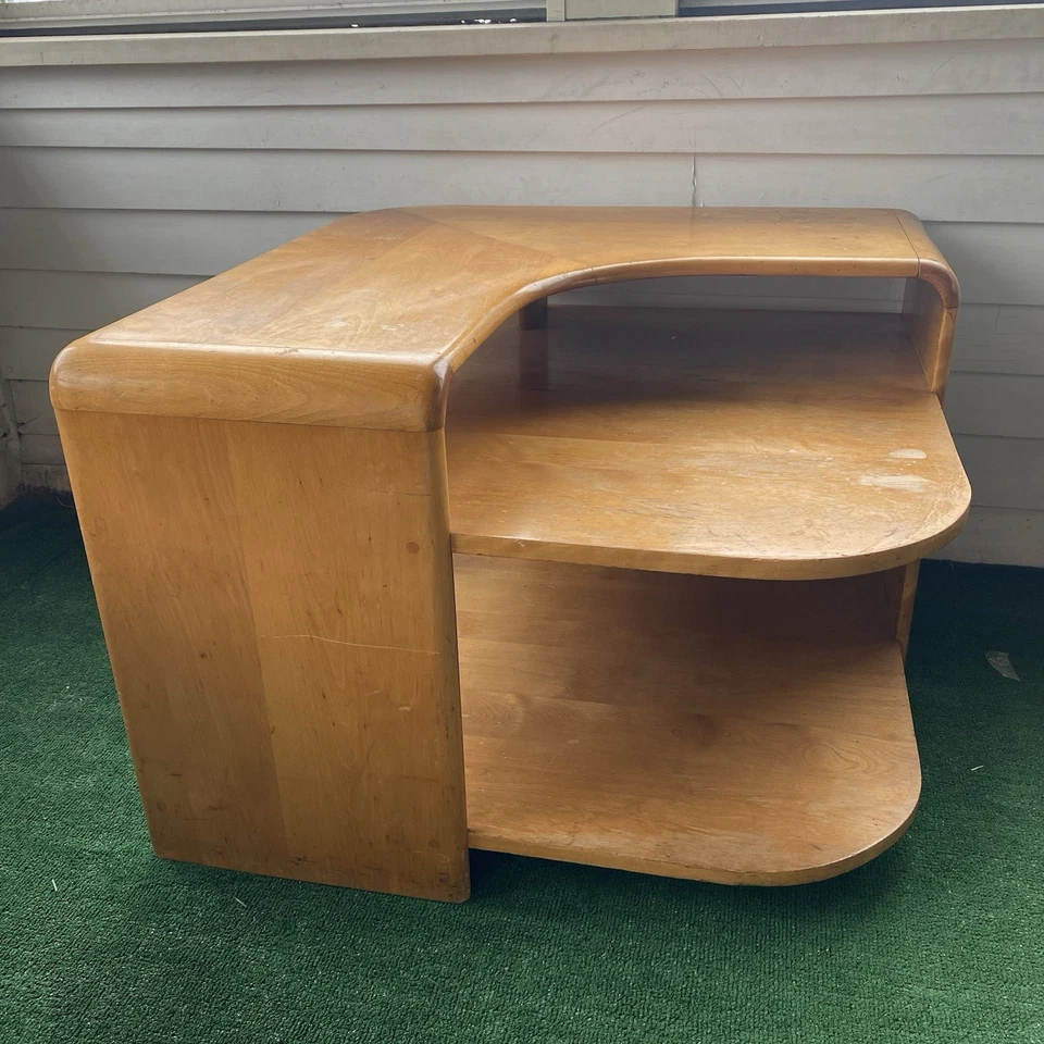 Lámpara de mesa de esquina moderna de tres niveles Heywood Wakefield Mid Century vintage Foto 2 de 4