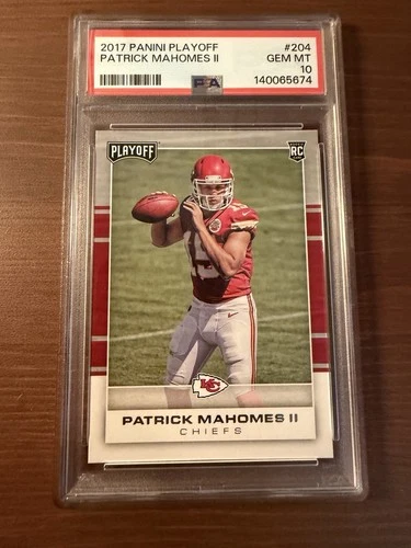 2017 Panini Playoff Patrick Mahomes PSA 10