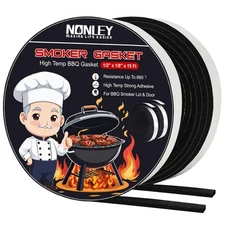 Smoker Gasket Seals, 1/2" x 1/8" 15 ft High Temp Grill 1/2 x 1/8 inch-15 