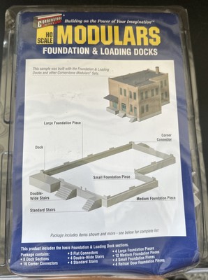 Walthers Cornerstone HO Modulars  933-3724 Foundation & Loading Docks NIB