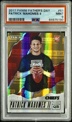 Patrick Mahomes /499 Rookie 2017 Panini Fathers Day #51 SSP RC MINT PSA 9