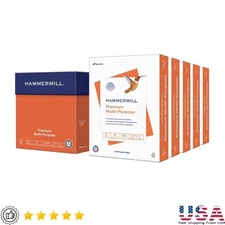 Premium Multipurpose Copy Paper 20lb 8.5x11 5 Reams 2500 Sheets Unruled New