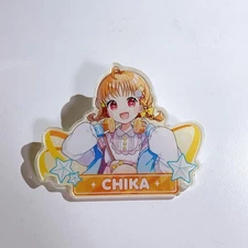 Love Live! Aqours Hatsune Miku Village Vanguard Acrylic Badge Chika Takami