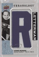 2018-19 Chronology Letterman Letter Relics 19/35 Howie Morenz Patch HOF 00b6