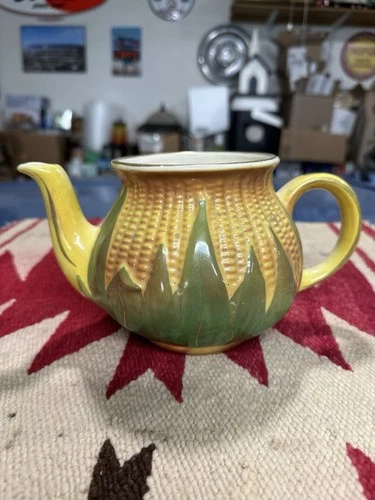 Vintage Shawnee Pottery Corn Tea Pot No Lid. Has Chips