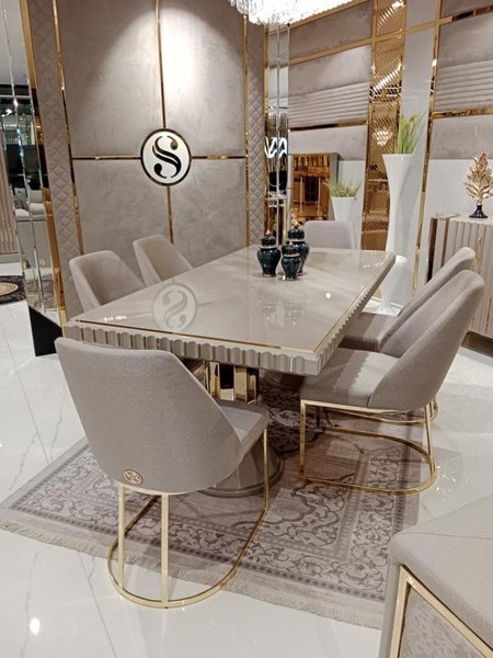 Design Esszimmer Set 5Tlg. MöBel Modern Stuhlgruppe Tisch 4X StüHle Garnitur Neu-image