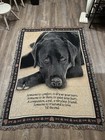 Black Labrador Retriever dog portrait tapestry - 68x48 inches
