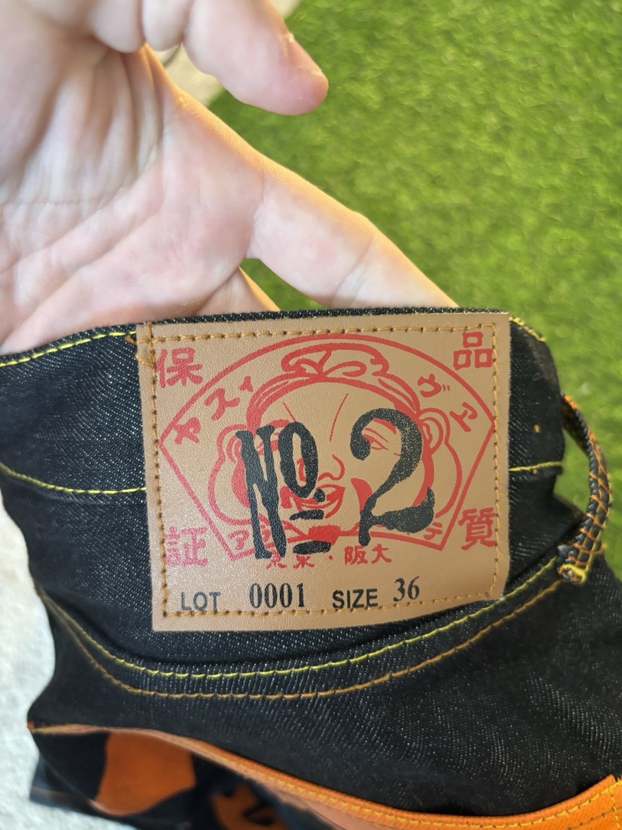 Evisu Jeans LOT 2001 Denim Pants 36x36 Evisu Jeans Made In Japan