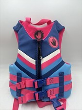 Body Glove Child Evoprene PFD Life 33-55 lbs Girl Pink Blue Stripe Jacket Vest