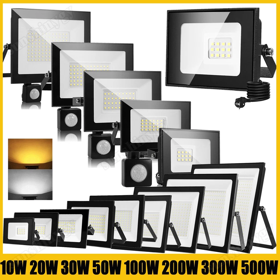 LED Fluter 10W 20W 30W 50W 100W 200W 300W 500Watt Außen Strahler Scheinwerfer DE - Bild 3 von 4