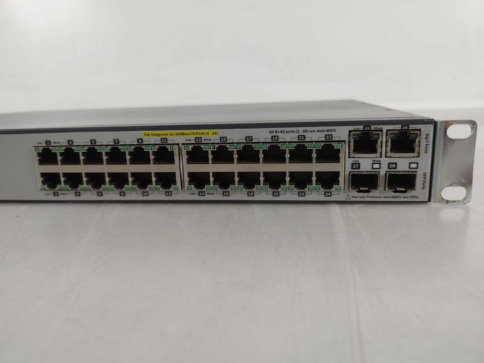 HP ProCurve 2610-24-PWR J9087A 24-Port Fast Ethernet Managed PoE Switch - Image 3 of 4