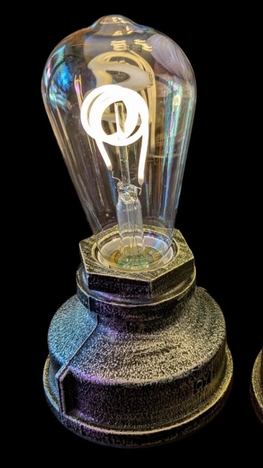 Una Lámpara Táctil Boncoo Industrial/Steampunk Retro, Hierro Forjado, Bombilla Incluida  Foto 2 de 4