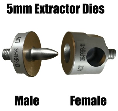 Self Piercing Rivet Gun. 5mm Male/Female Extractor Die set. SPR-12, PR-5,36061.