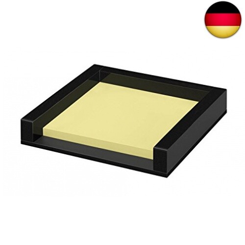 Wedo 633001 Briefständer Black Office Acrylglas, 2 Fächer Gummifüße, 15
