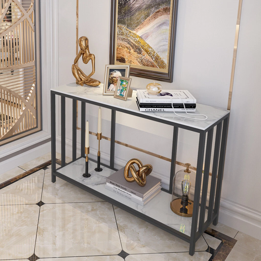 Narrow shop credenza table