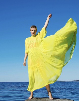 neon green dress h&m